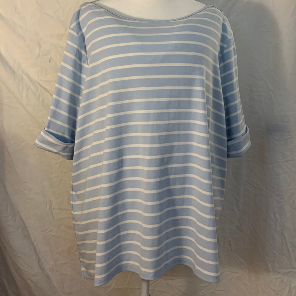 Calvin Klein blue/white striped top 3X
